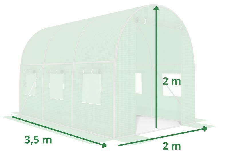Плівка для теплиці 7 м&sup2; армована, щільність 140 г/м&sup2;, з UV-4 фільтром, Зелена (Польща) 1626 фото