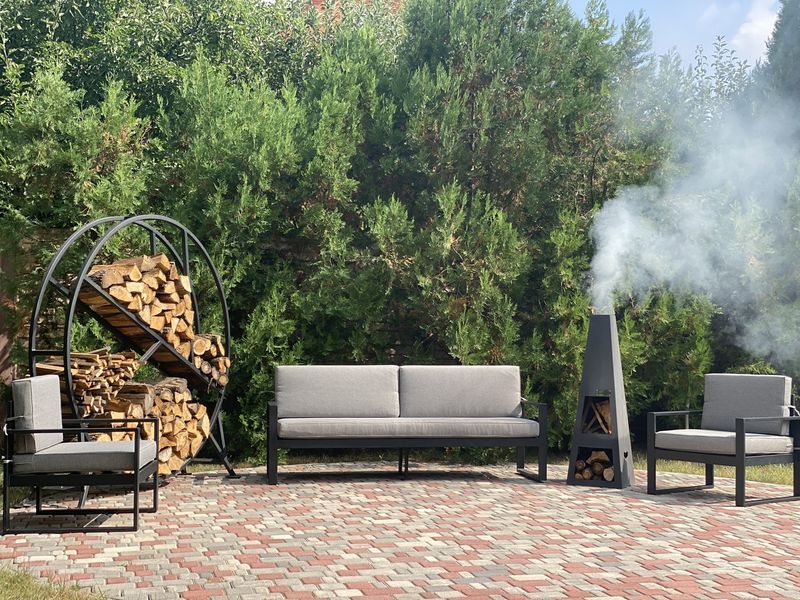 Крісло, металеве для веранди двору або дому кресло фото
