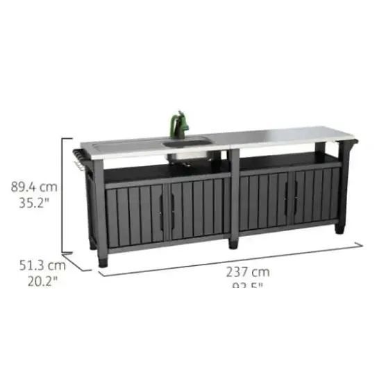 Садовий стіл для барбекю Keter Unity Chef 415 л 263921 ясен 263921 фото